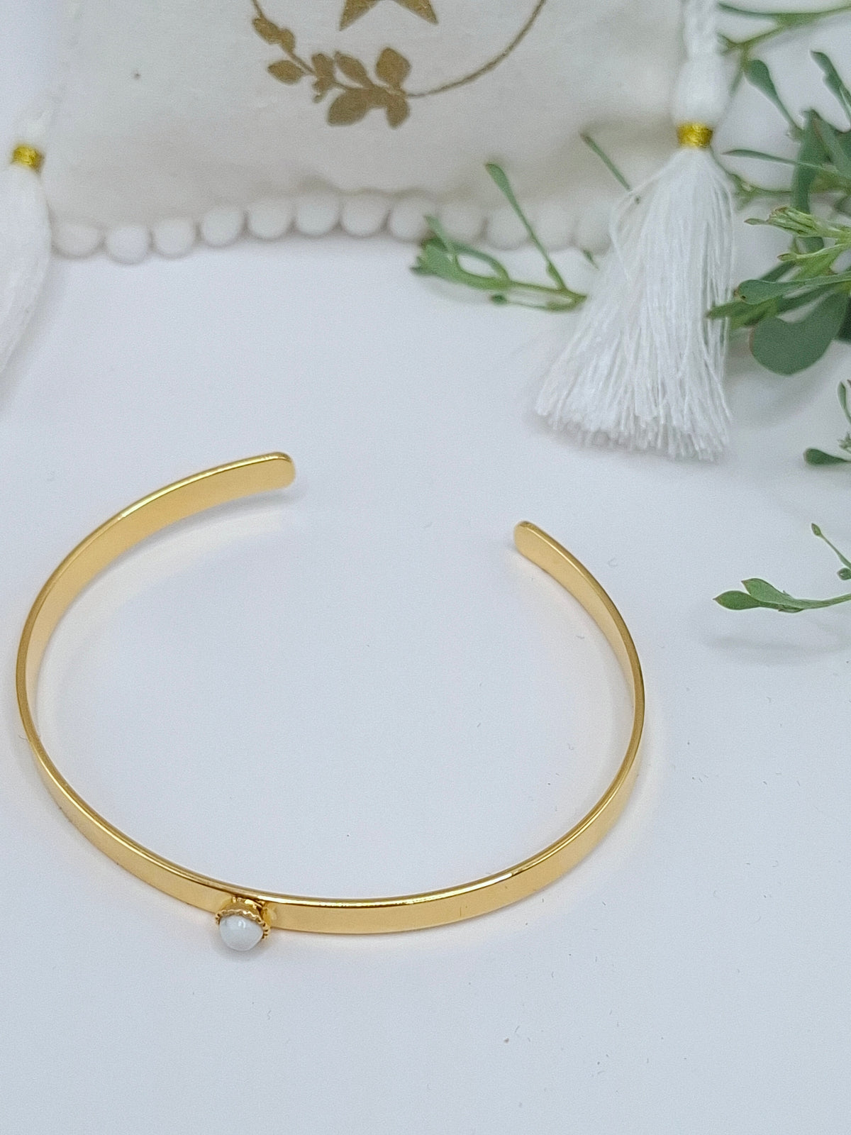Bracelet jonc Caléa - blanc